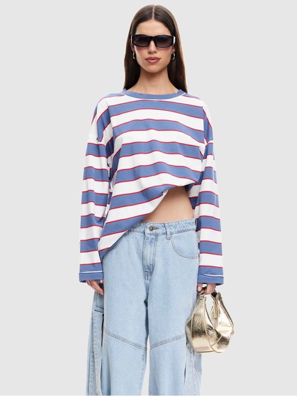 Lioness - Horizon Long Sleeve | Dusty Blue Stripe C00